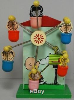 Peanuts Schmid Music Box Musical 1972 Snoopy Ferris Wheel Anri