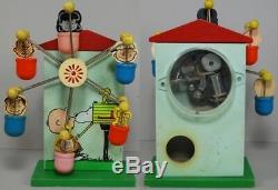 Peanuts Schmid Music Box Musical 1972 Snoopy Ferris Wheel Anri