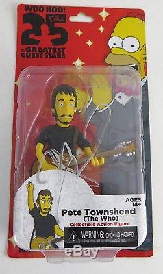 Pete Townshend THE WHO Signed Autograph The Simpsons NECA 5 Action Figure