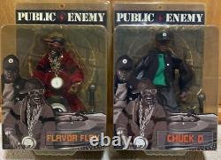 Public Enemy Hip Hop Chuck D and Flavor Flav Action Figure Set of 2