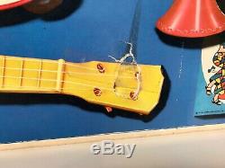 RARE 1969 Emenee Archie Band Toy Musical Instruments MIB Tin Tambourine Guitar