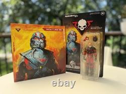 RED SHADOWS BLOOD WOLF Figure & Music Vinyl Skeletron Series Roboskull MK II