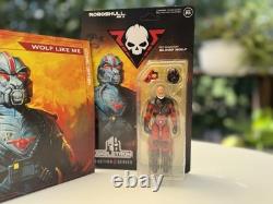 RED SHADOWS BLOOD WOLF Figure & Music Vinyl Skeletron Series Roboskull MK II