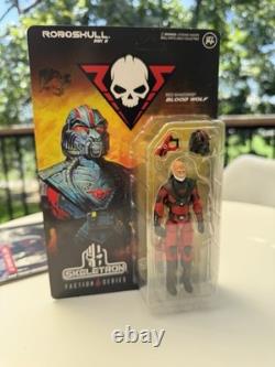 RED SHADOWS BLOOD WOLF Figure & Music Vinyl Skeletron Series Roboskull MK II