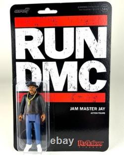 RUN DMC Set of 3 Action Figures RUN, DMC, JAM MASTER JAY ReAction 3 3/4 RARE