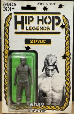 RYCA Hip Hop Legends 2Pac Tupac Action Figure RARE GRAY VERSION Hand #'d 1/5