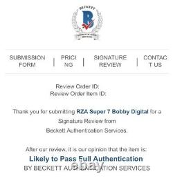 RZA Wu-Tang Clan Signed Super 7 Bobby Digital Action Figure RARE JSA COA BAS