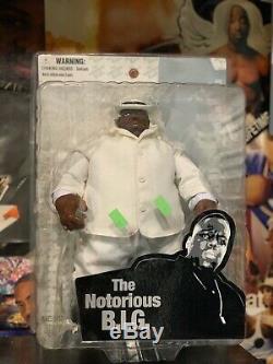 Rare! 2006 Mezco The Notorious Big Action Figure White Beige Suit Biggie New