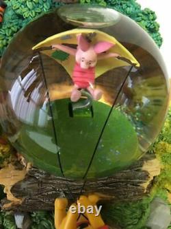 Rare Disney Winnie the Pooh Snow Globe Music Box Figure