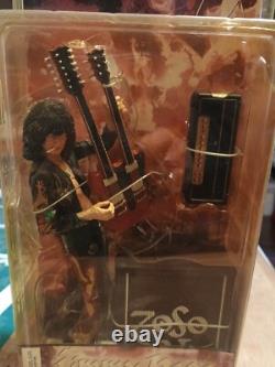 Rare JIMMY PAGE Led Zeppelin Action Figure Guitar Amp ZOSO New in Box Rare