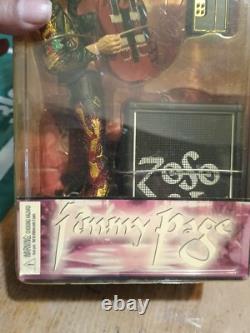 Rare JIMMY PAGE Led Zeppelin Action Figure Guitar Amp ZOSO New in Box Rare