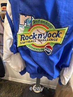 Rare MTV Rock N' Jock Staff Jacket Hat & 2 Pin Combo Field Worn Pepsi Vintage