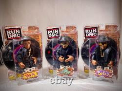 Rare Mezco Run DMC Action Figures Set Of 3 Run, Dmc, Jmj. New Unopened