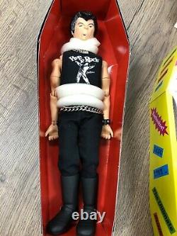 Rare Sid Vicious in coffin Action Figure Doll Sex Pistols Figure
