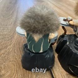 Rare Vintage Bandai Caveman Drummers 3 Piece Set Battery Powered Musical Toy