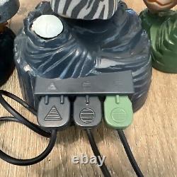 Rare Vintage Bandai Caveman Drummers 3 Piece Set Battery Powered Musical Toy
