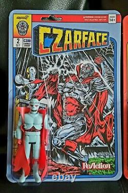 ReAction Super7 Czarface #2 Blue Variant & Czar Noir 3.75 Figure Lot MINT MOC