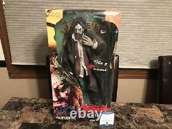 Rob Zombie Rare Signed 18 Art Asylum Action Figure Hellbilly Deluxe White + BAS