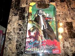 Rob Zombie Rare Signed 18 Art Asylum Action Figure Hellbilly Deluxe White + BAS