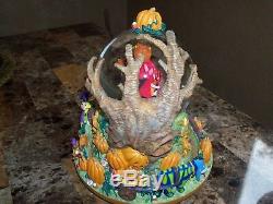 Rotating Vintage Disney Halloween Musical Snowglobe (halloween Pumpkin Parade)