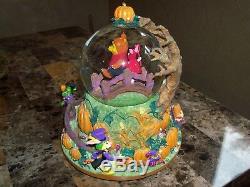 Rotating Vintage Disney Halloween Musical Snowglobe (halloween Pumpkin Parade)