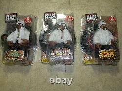 Run-dmc Mezco White Outfits Action Figure Set (3) Rare Kid Robot Exclusive