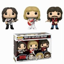 Rush Band Geddy Lee Alex Lifeson Neil Peart POP! Rocks 3-Pack Vinyl Figur Funko