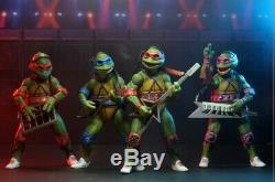 SDCC 2020 NECA TMNT Musical Mutagen Tour Ninja Turtle 4-Pack & Tour Merch size L