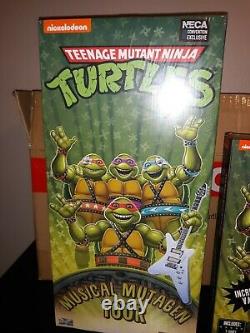 SDCC 2020 NECA TMNT Teenage Mutant Ninja Turtles Musical Mutagen Tour 4-Pack Set