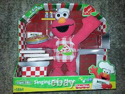 SINGING PIZZA ELMO 2007 Plush Toy SESAME STREET Fisher Price STUFFED ANIMAL DOLL