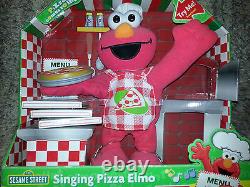 SINGING PIZZA ELMO 2007 Plush Toy SESAME STREET Fisher Price STUFFED ANIMAL DOLL