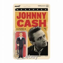 SUPER7 3.75 inch Figure Series ReAction JOHNNY CASH THE MAN IN BLACK Ver. New