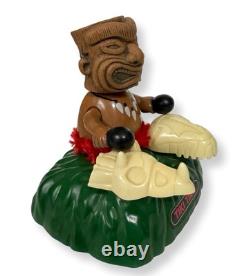 Schylling TIKI TIME Drummer Animatronic Toy WORKS Rare Musical Figure EUC