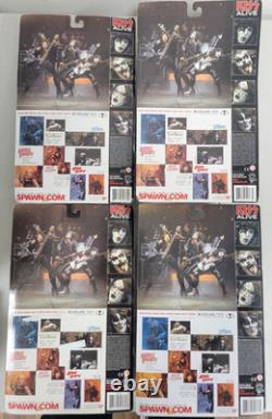 (Set of 4) McFarlane 2000 Kiss Alive Action Figures Set New Sealed