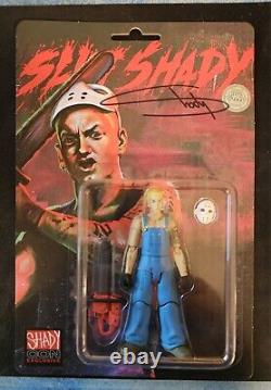 Shady Con Signed Action Figure Eminem Chainsaw Slim Shady JSA LOA