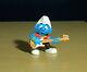 Smurfs 20450 Bass Guitar Smurf Bassist Vintage Band Figure Pvc Toy Figurine 90s