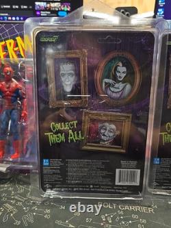 Super7 1st Release The Munsters Reaction Set Of 3 Herman, Lily, Grandpa In Color