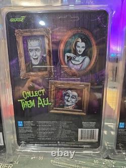 Super7 1st Release The Munsters Reaction Set Of 3 Herman, Lily, Grandpa In Color