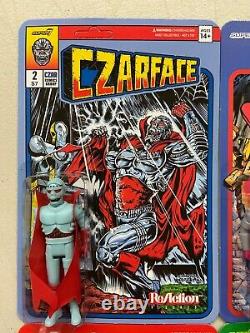 Super7 ReAction Czarface 3.75 Action Figures Set of 4 MOC Variant Exclusives