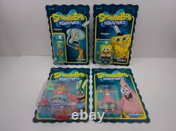 Super7 Spongebob Squarepants 4 Figure Complete Set Wave 1 Reaction New Krabs