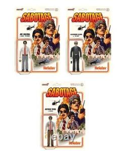 Super 7 ReAction Beastie Boys Sabotage Set of 3 MOC Unpunched 3.75 Figure