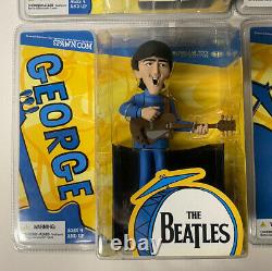 THE BEATLES McFARLANE SATURDAY MORNING CARTOON FIGURES SET OF 4 DOLLS NIP