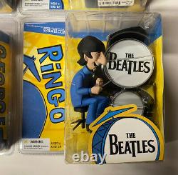 THE BEATLES McFARLANE SATURDAY MORNING CARTOON FIGURES SET OF 4 DOLLS NIP