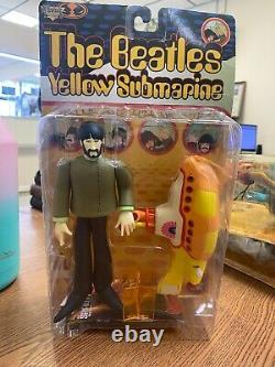 THE BEATLES YELLOW SUBMARINE Action Figures Lot of 4 John Paul George Ringo