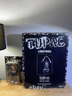 TUPAC ACTION FIGURE, RARE 2001 ALL ENTERTAINMENT 2PAC SERIES 1 And Light box