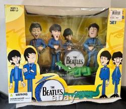 The Beatles Cartoon Deluxe Box Set Action Figures & Stage McFarlane 2004 NIB