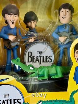 The Beatles Cartoon Deluxe Box Set Action Figures & Stage McFarlane 2004 NIB