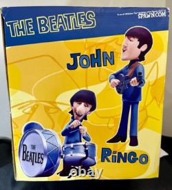 The Beatles Cartoon Deluxe Box Set Action Figures & Stage McFarlane 2004 NIB