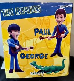 The Beatles Cartoon Deluxe Box Set Action Figures & Stage McFarlane 2004 NIB