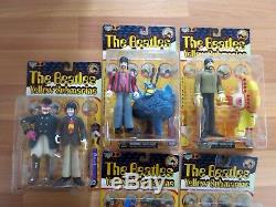 The Beatles Full Set Figures 5 Yellow Submarine Mcfarlane Toys New on card